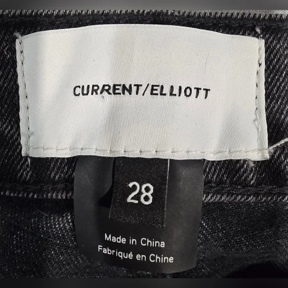 Current/Elliott High Waisted Wide Leg Released Hem Jeans Size 28 - Picture 7 of 9